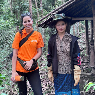 PHOTO: Zainab delivering training to CARE staff.
